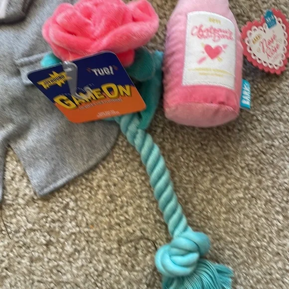 lv rose toy Dog cat toys tux Valentine's Day wine champagne flower rose poker chips  barkbox